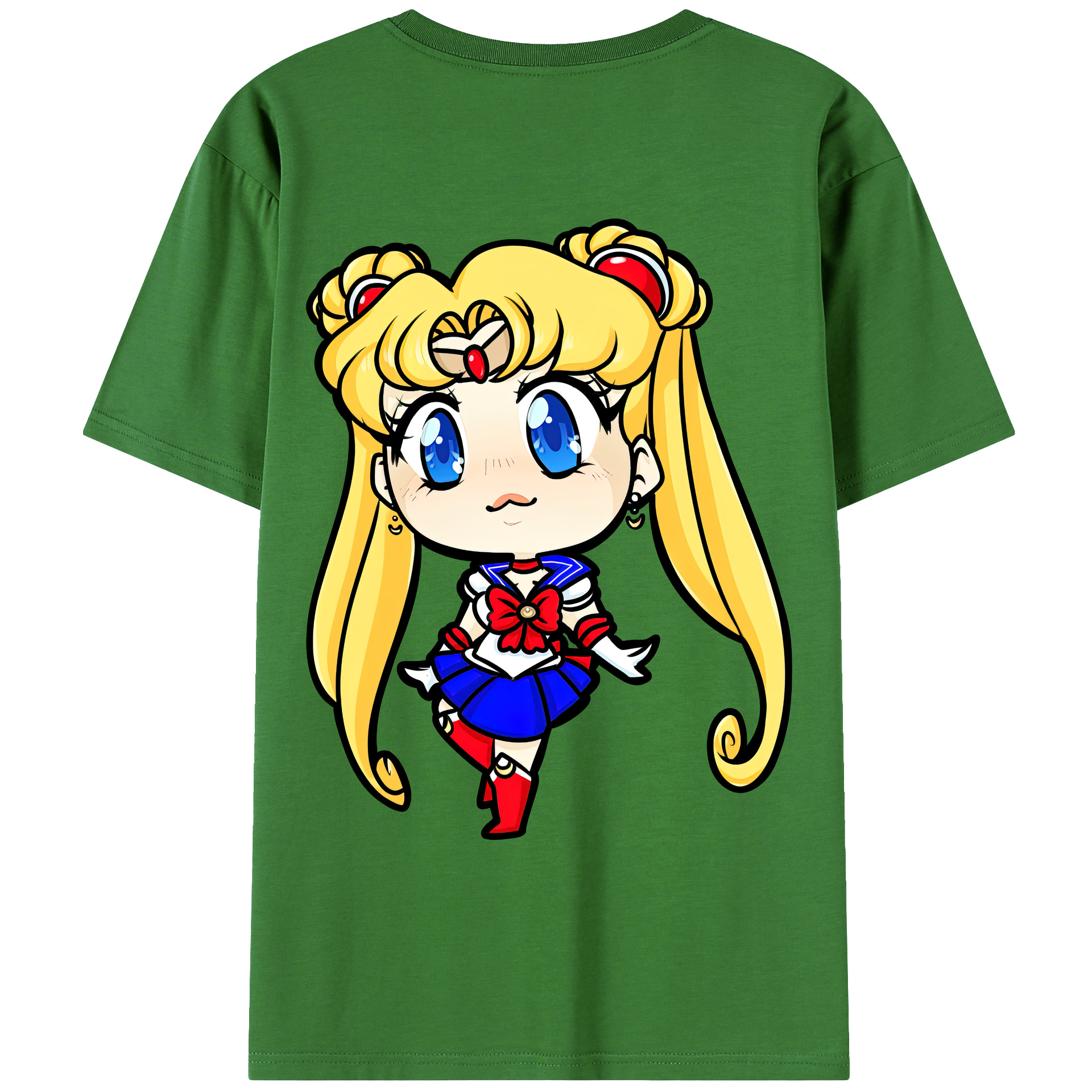（画像用） 美少女戦士セーラームーン 月野 うさぎ つきの うさぎ Sailor Moon Tsukino Usagi レディース半袖Tシャツ(バックプリント)